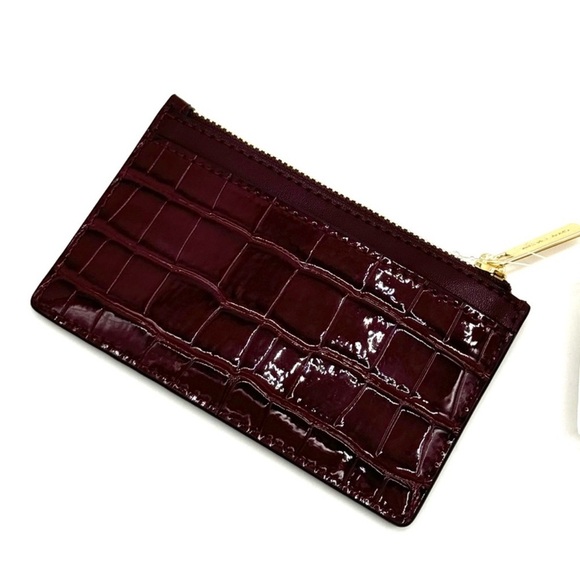 Michael Kors Medium Jet Set Travel TZ Card Case Wallet Ox Blood - Picture 4 of 7